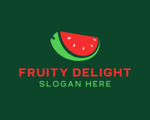 Fresh Watermelon Slice  logo design