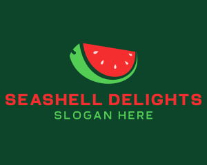 Fresh Watermelon Slice  logo design