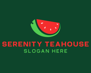 Fresh Watermelon Slice  logo design