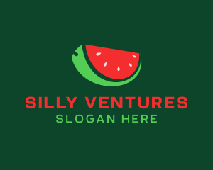 Fresh Watermelon Slice  logo design