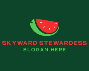 Fresh Watermelon Slice  logo design