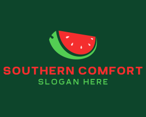 Fresh Watermelon Slice  logo design