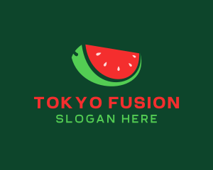 Fresh Watermelon Slice  logo design