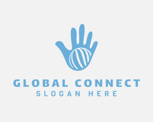International - Blue Hand International logo design