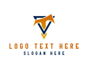 Triangle - Gamer Streamer Letter T logo design