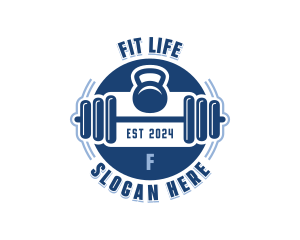 Barbell Fitness Weights logo design