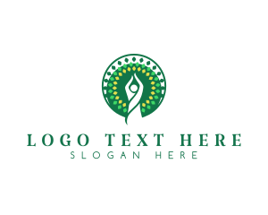 Herb - Human Yoga Tree logo design