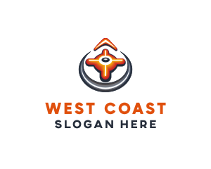 West - Arrow Compass Directions logo design