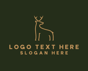 Stag - Minimalist Wild Deer logo design