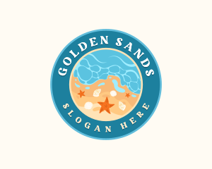 Starfish Beach Island logo design