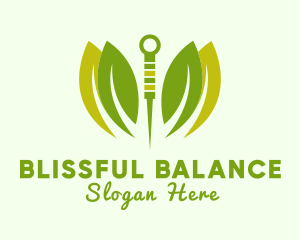 Natural Wellness Acupuncture Needle logo design