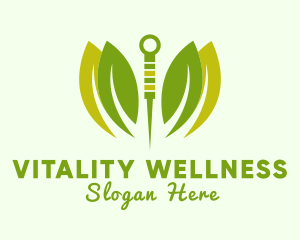 Natural Wellness Acupuncture Needle logo design