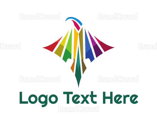 Colorful Kite Bird Logo