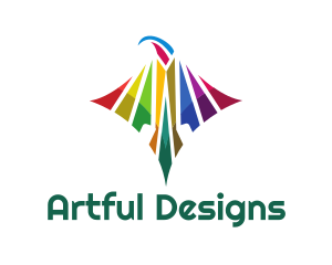 Colorful Kite Bird logo design