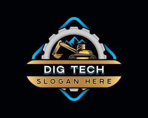 Excavator Digging Machine logo design