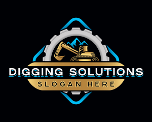 Excavator Digging Machine logo design