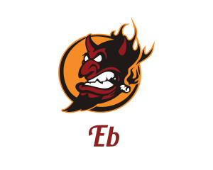 Smoking Devil Halloween  logo design