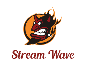 Twitch - Smoking Devil Halloween logo design