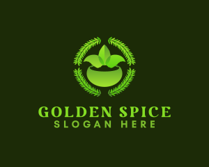 Herb Spice Leaf logo design