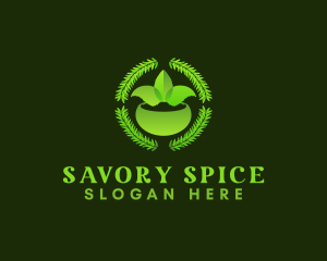 Condiments - Herb Spice Leaf logo design