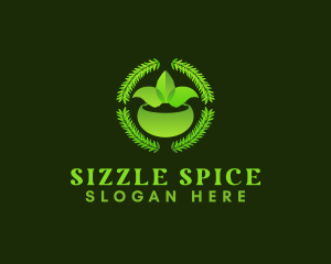 Herb Spice Leaf logo design