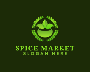 Herb Spice Leaf logo design