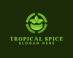 Herb Spice Leaf logo design