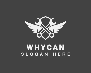 Mechanic Wrench Wings Logo