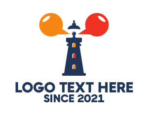 Speech Bubble - Lighthouse Talk Tower logo design