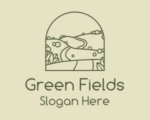 Fields - Hill Road Outline logo design