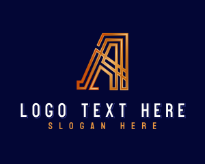 Firm - Modern Geometric Letter A logo design