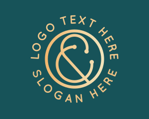 Lettering - Golden Luxe Ampersand logo design