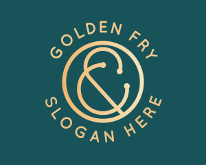 Golden Luxe Ampersand logo design