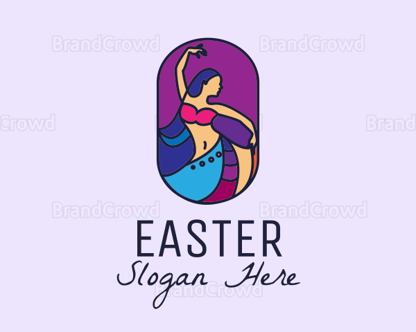 Belly Dancer Dancing Logo