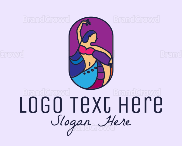 Belly Dancer Dancing Logo