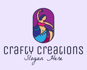Hobby - Belly Dancer Dancing logo design