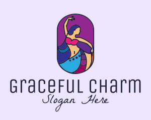 Belly Dancer Dancing logo design