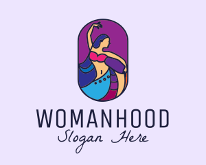 Female - Belly Dancer Dancing logo design