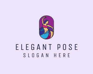 Pose - Belly Dancer Dancing logo design