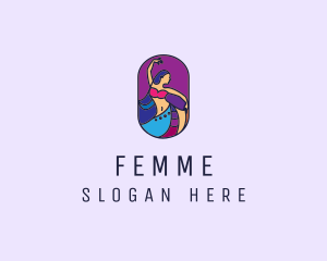 Belly Dancer Dancing logo design