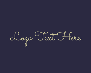 Minimalist Script Signature logo design