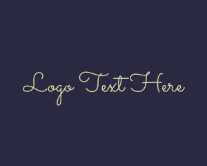 Minimalist Script Signature Logo