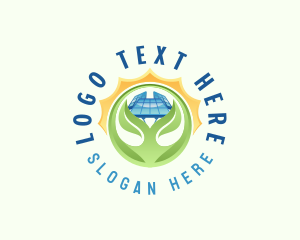 Eco - Sustainable Solar Energy logo design