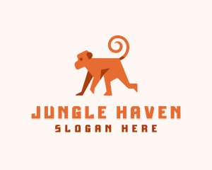 Monkey Primate Animal logo design