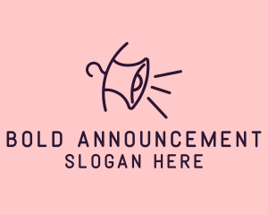 Announcement - Laundry Hanger Megaphone logo design