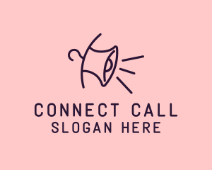Call - Laundry Hanger Megaphone logo design