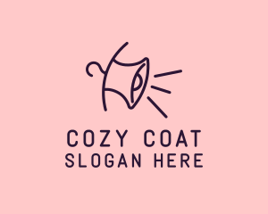 Coat - Laundry Hanger Megaphone logo design