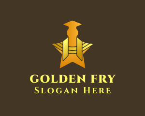 Golden Graduate Star logo design