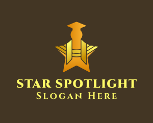 Golden Graduate Star logo design