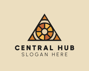 Central - Stained Glass Eye logo design